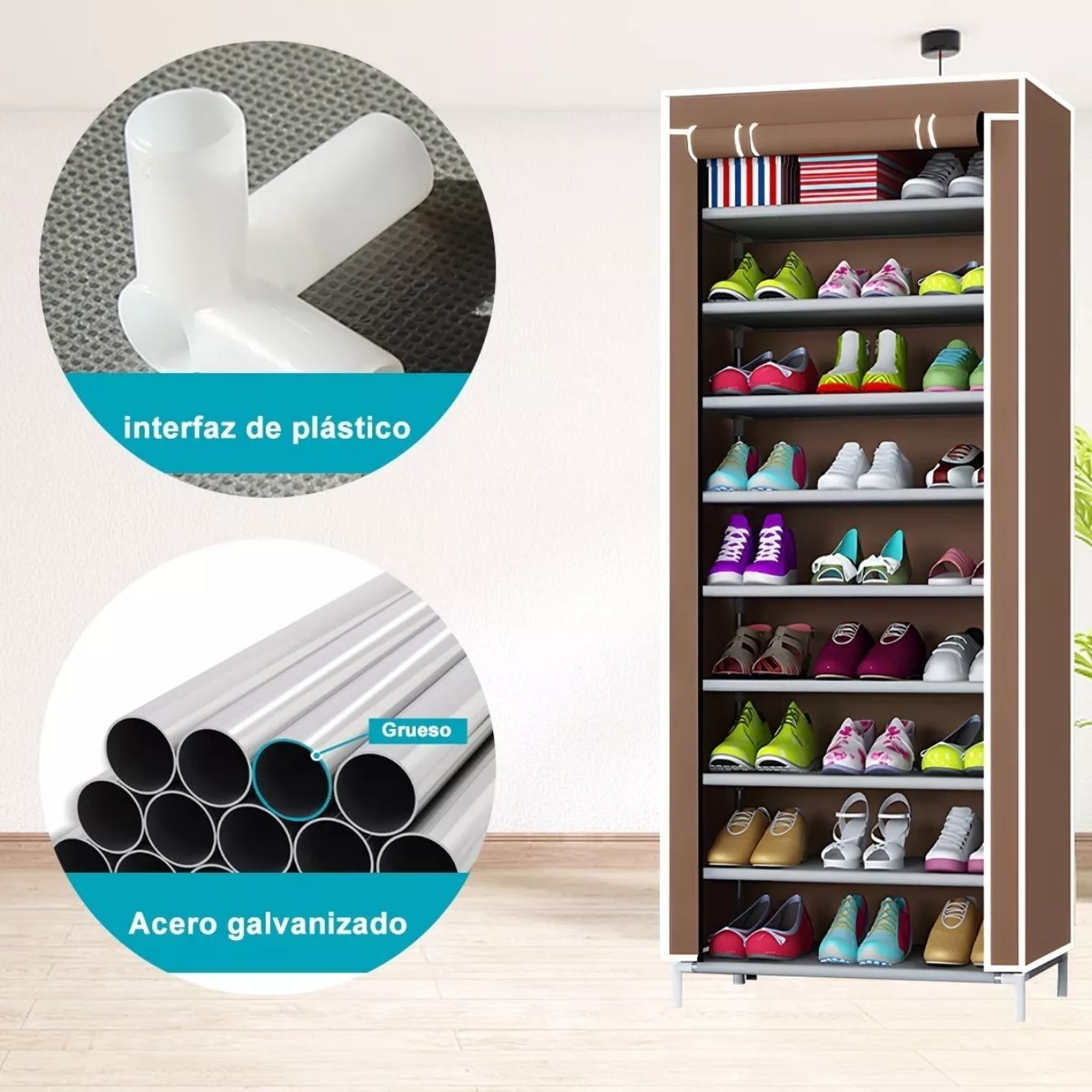 Miniatura 2 de Organizador De Zapatos Con Forro 10 Nive
